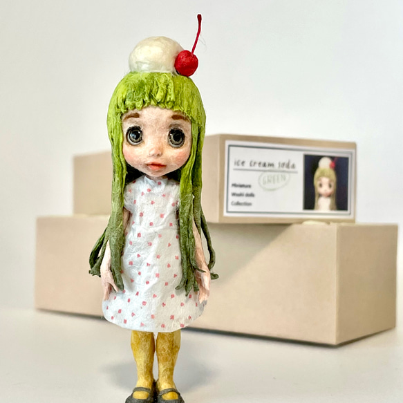 グリーンの髪に真っ赤なサクランボ♡復刻クリームソーダちゃん(GREEN