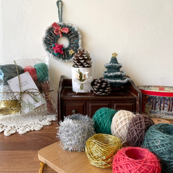 《粒線桔》聖誕花圈DIY編織材料包 第4張的照片