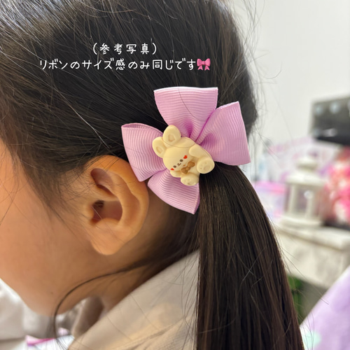 antique pink×flower＊グログランリボンのヘアゴム キッズ)グログランリボンヘアゴム ヘアゴム Ri25 通販 16966772