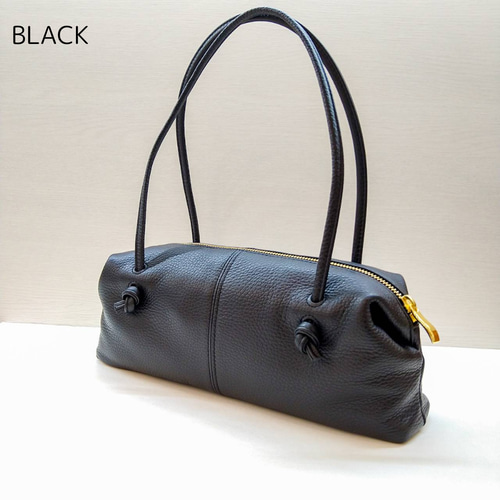 牛革ハンドバッグ 黒のショルダーバッグ 高級感ハンドバッグ 牛革 本革 2way