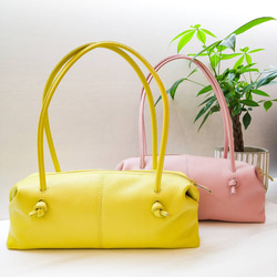 専用です未使用イタリア製イエロー本革ハンドバッグGenuine Leather 専用です未使用イタリア製イエロー本革ハンドバッグGenuine Leather