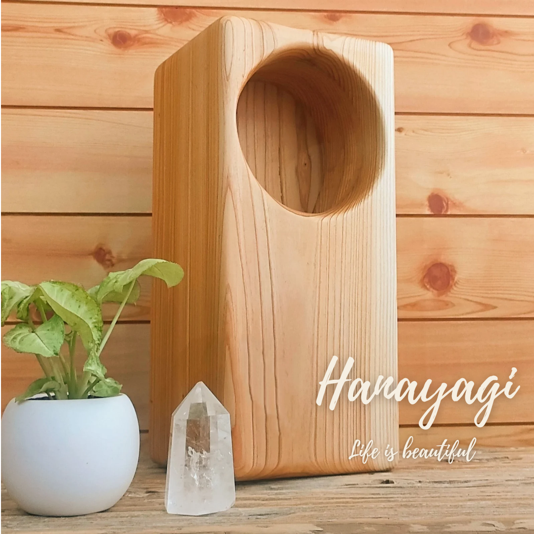 【癒しのサウンド】天然木 スマホスピーカー L