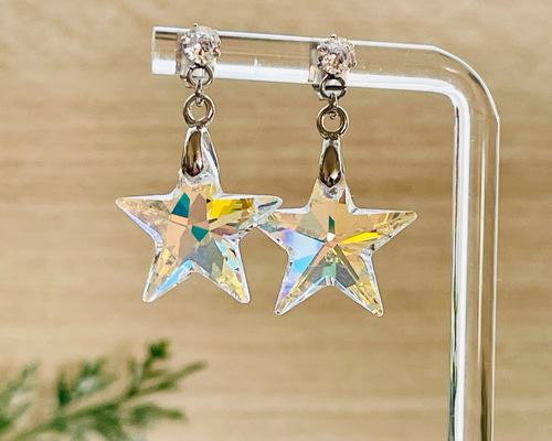 数量限定 スターライト【星の光】スワロドロップピアス【サージカル