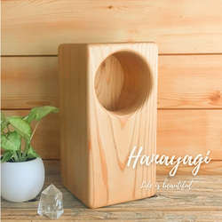 【癒しのサウンド】天然木 スマホスピーカー S 1枚目の画像