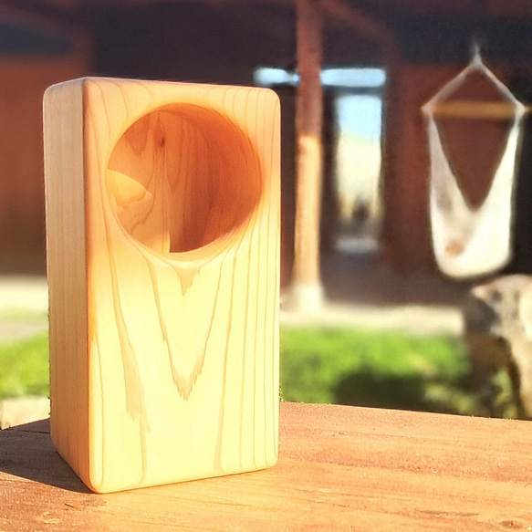 【癒しのサウンド】天然木 スマホスピーカー S 3枚目の画像