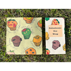 【数量限定デザイン】のこり染エコラップ（オーガニックコットン） 8枚目の画像