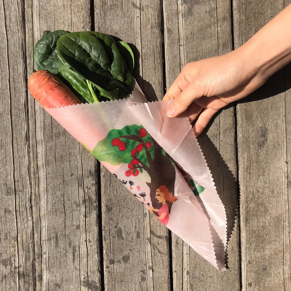 のこり染エコラップ（オーガニックコットン） 2枚目の画像