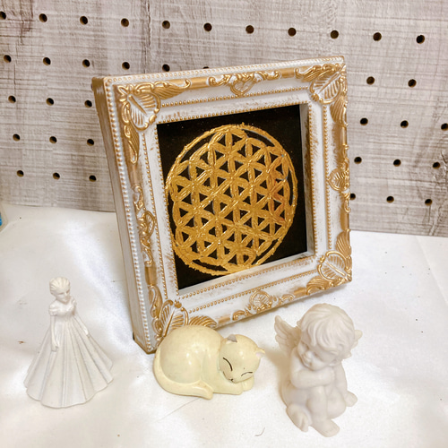 金箔風 曼荼羅 曼陀羅 マンダラ 金色 ゴールド 絵画 まいかる 通販