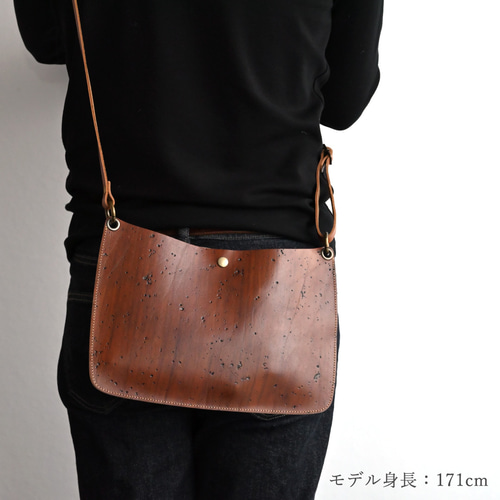 サコッシュ 【 木目 アンティーク調 】 革 レザー バッグ