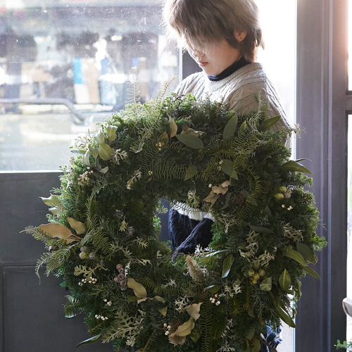 超特大70cm 生花リース クリスマスリース ディスプレイ ディスプレイ
