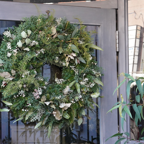 超特大70cm 生花リース クリスマスリース ディスプレイ ディスプレイ