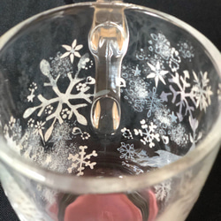 Christmas！トナカイと雪の結晶のマグカップ/温かいのもok 6枚目の画像