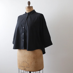 ⁂初夏ＳＡＬＥ　立襟　スタンドカラー　幅広　シャツ　ジャケット　ゆったり　前開き　ベビーキャンバスコットン　K61 1枚目の画像