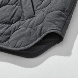 着るだけで旬顔　中綿　キルティングアウター　ショートコート　チャコールグレー　231211-3 8枚目の画像