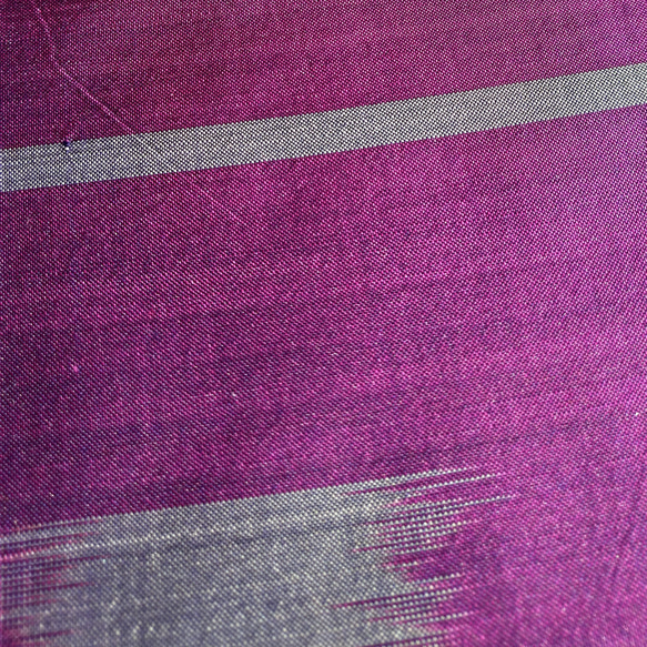 着物リメイク　銘仙のタックスカート　紫に矢絣　A 6枚目の画像