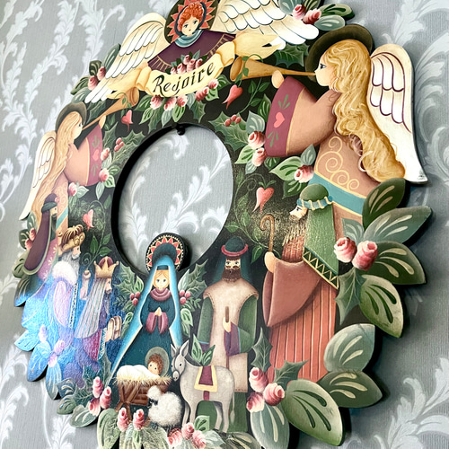 No.craft-14130/トールペイント「クリスマス・ウッドリース No.craft-14130/トールペイント「クリスマス・ウッドリース
