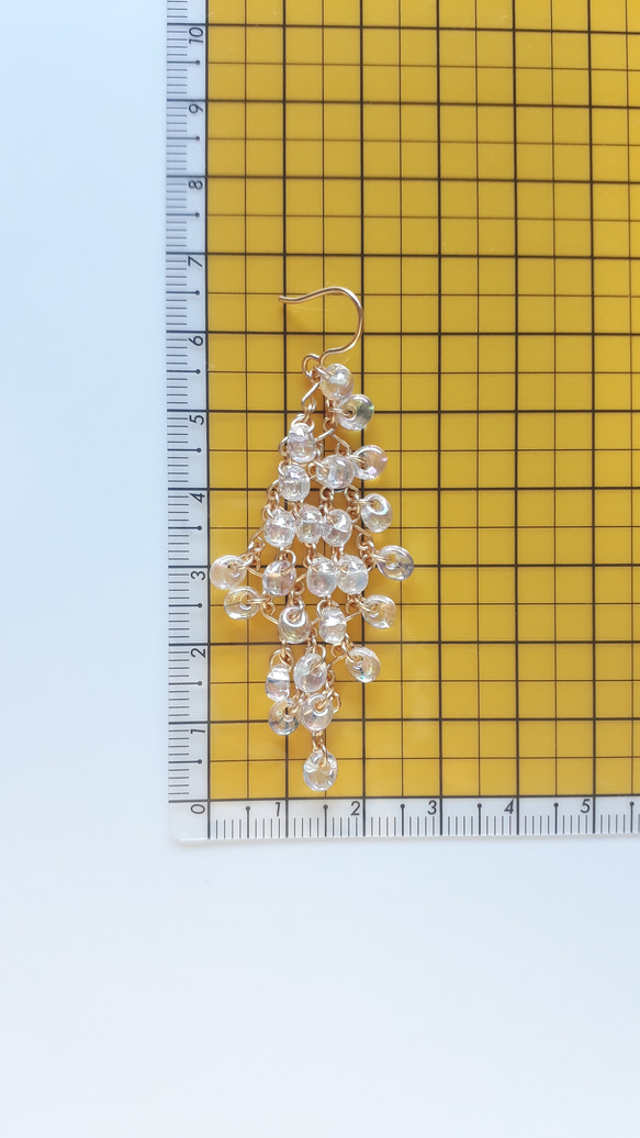 トルナソルの小さなドロップのビーズのイヤリングアクセサリー / 7.00 cm 5枚目の画像