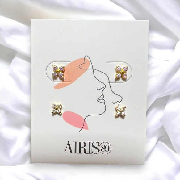 ピアス レディース 18K アレルギー対応 小さめ ゴールド シルバー925 花 フラワー プレゼント 仕事 4枚目の画像