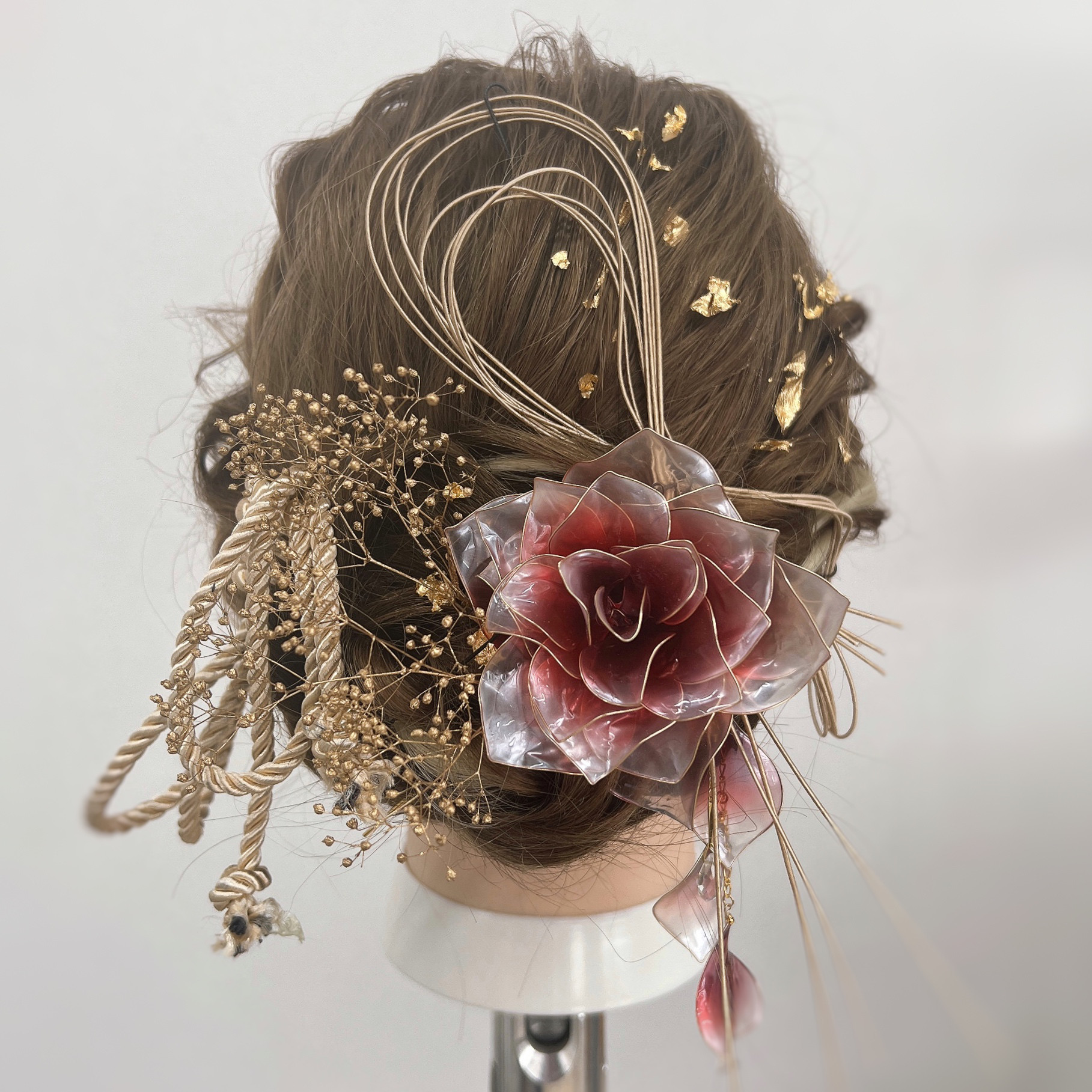 赤薔薇 「愛情」ヘッドドレス　h4080