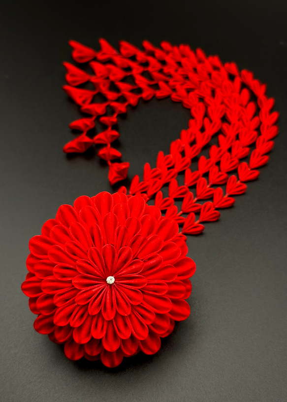 龍鱗簪 ※下がり有 （りゅうりんかんざし） /つまみ細工 髪飾り 日本