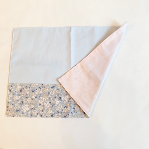 ランチョンマット】花柄×ブルー フリル 給食袋 +S 通販 16968238