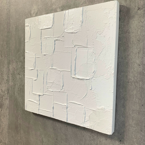 テクスチャーアート ホワイト 現代アート 抽象画 立体・オブジェ テクスチャーアート ホワイト 現代アート 抽象画 立体・オブジェ