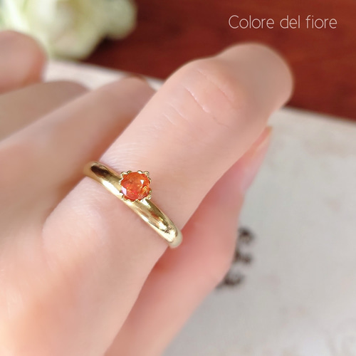 K18YG オレンジサファイアリング(16号) 楽天市場】リング 流れ星 オレンジサファイア 18金 指輪 ルメート