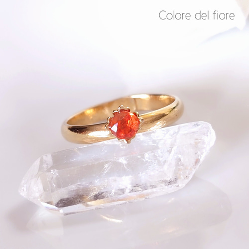 K18YG オレンジサファイアリング(16号) 楽天市場】リング 流れ星 オレンジサファイア 18金 指輪 ルメート
