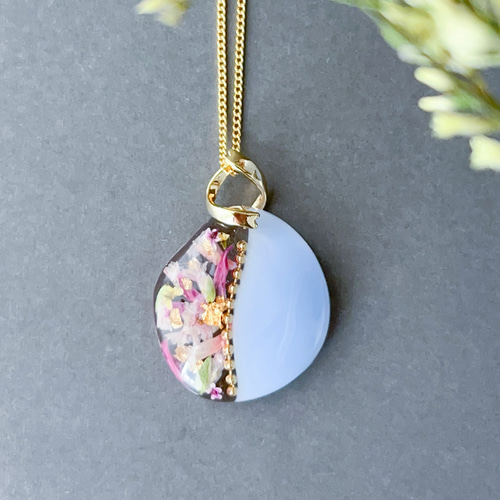 No.1036★ハンドメイド★紫陽花★フラワーレジンネックレス 72ed239fb4ce9f2ffb2b98c840b180