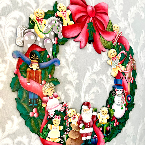 No.craft-14131/トールペイント「クリスマス・ウッドリース