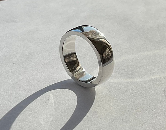 シンプルリング 幅6mmシリーズ SV958無垢 銀指輪 ブリタニアシルバー