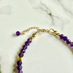 アメジスト天然石ブレスレット 心の癒し・家庭円満【2月誕生石】 3枚目の画像