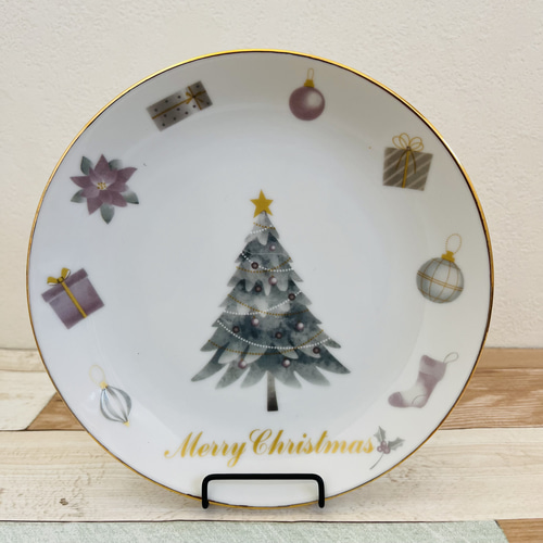 クリスマスプレート クリスマス ポーセラーツ 中皿 ポーセラーツサロン 