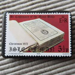 マン島　クリスマス切手ブローチ9144 1枚目の画像