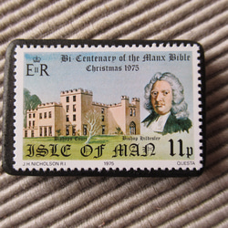 マン島　クリスマス切手ブローチ9146 1枚目の画像