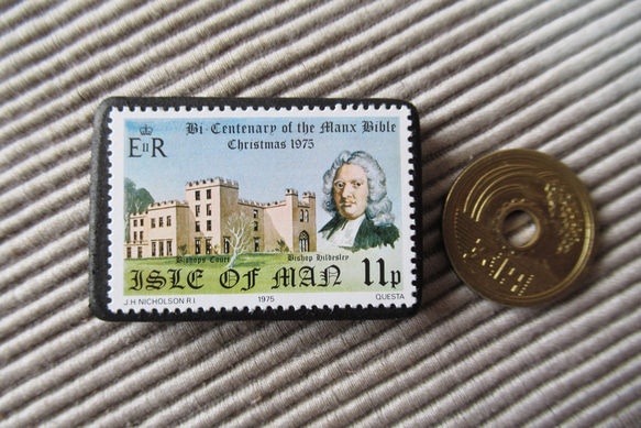 マン島　クリスマス切手ブローチ9146 3枚目の画像