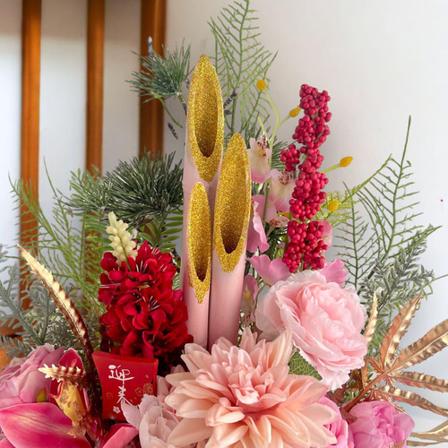 門松 しめ飾り 門松アレンジ 正月アレンジ 松竹梅 竹飾り アート