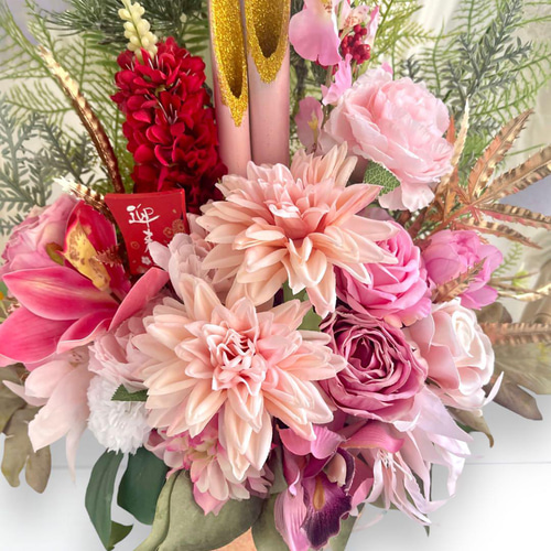 和風門松しめ飾り 竹器アレンジメント 和風門松しめ飾り 竹器アレンジメント 竹から生まれた門松 門松