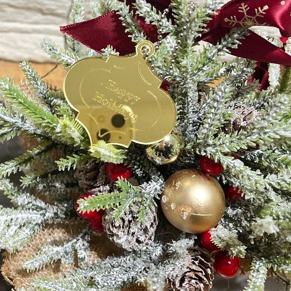 クリスマスツリー　キーホルダー アクリルキーホルダー ミラーゴールド】クリスマスツリー モロッカン