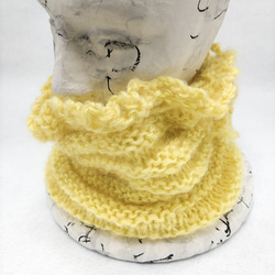 手編み　アルパカ混のニット帽（ネックウォーマー）　A231208 3枚目の画像