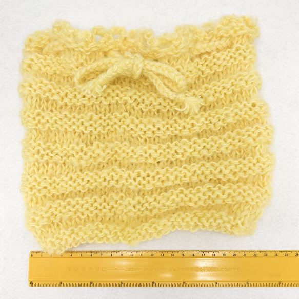 手編み　アルパカ混のニット帽（ネックウォーマー）　A231208 7枚目の画像