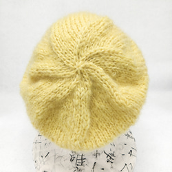 手編みのベレー帽　A231209 1枚目の画像