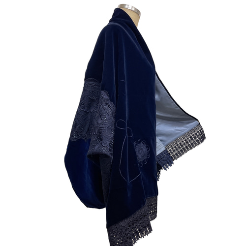 Kashmiri Shawls カシミヤショール ネイビー Kashmiri Shawls カシミヤショール ネイビー