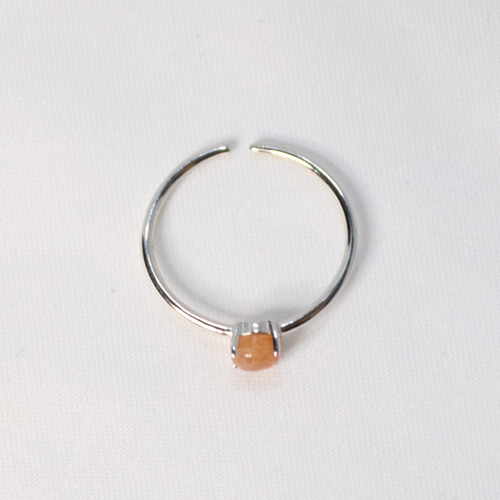 S925製 18KGP サンストーン 4mm 丸 天然石 指輪 指輪・リング Shain