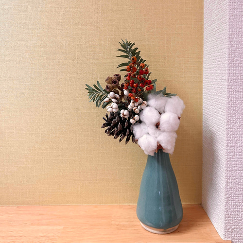 ドライフラワーの正月リース｜ しめ縄リース→スワッグ2wayで長く飾れ