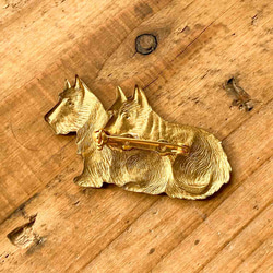 雪納瑞狗美國製造黃銅胸針 黃銅 第4張的照片