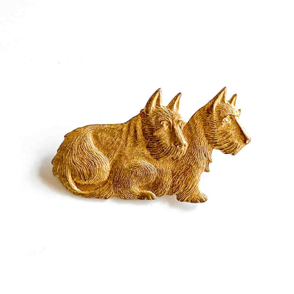 シュナウザー 犬 USA製 真鍮 ブローチ BRASS 2枚目の画像