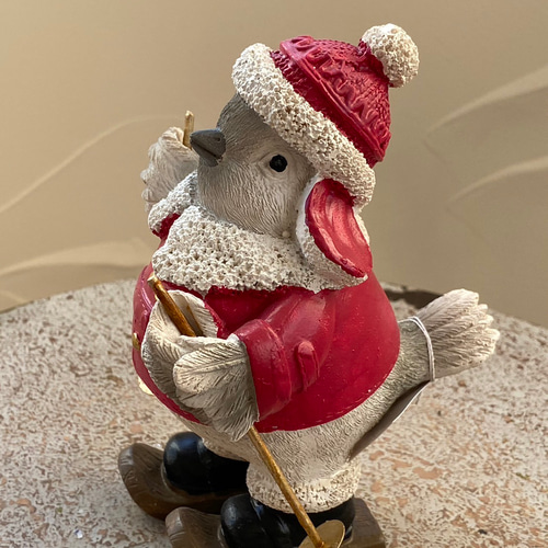 ♥️アンティーク サンタクロース NOEL 玄関 welcome 》Xmas ノエル スキーバード サンタクロース