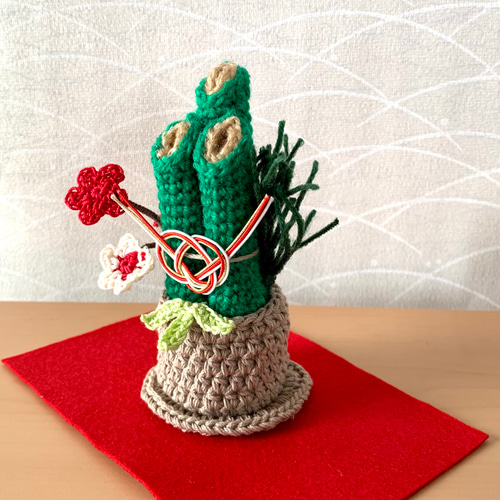 [あみぐるみ]　お正月飾り　辰 yuj - süß line】お正月 あみぐるみの辰ちゃん 正月飾り 干支 辰