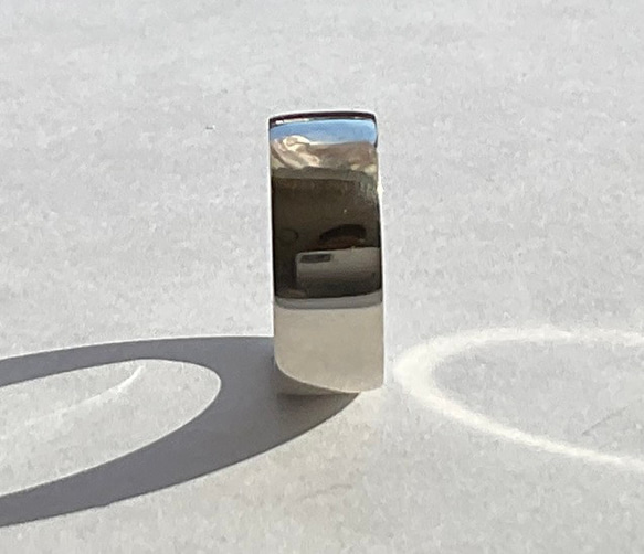 シンプルリング 幅8mmシリーズ SV958無垢 銀指輪 ブリタニアシルバー（925,950よりも品位上位) 3枚目の画像